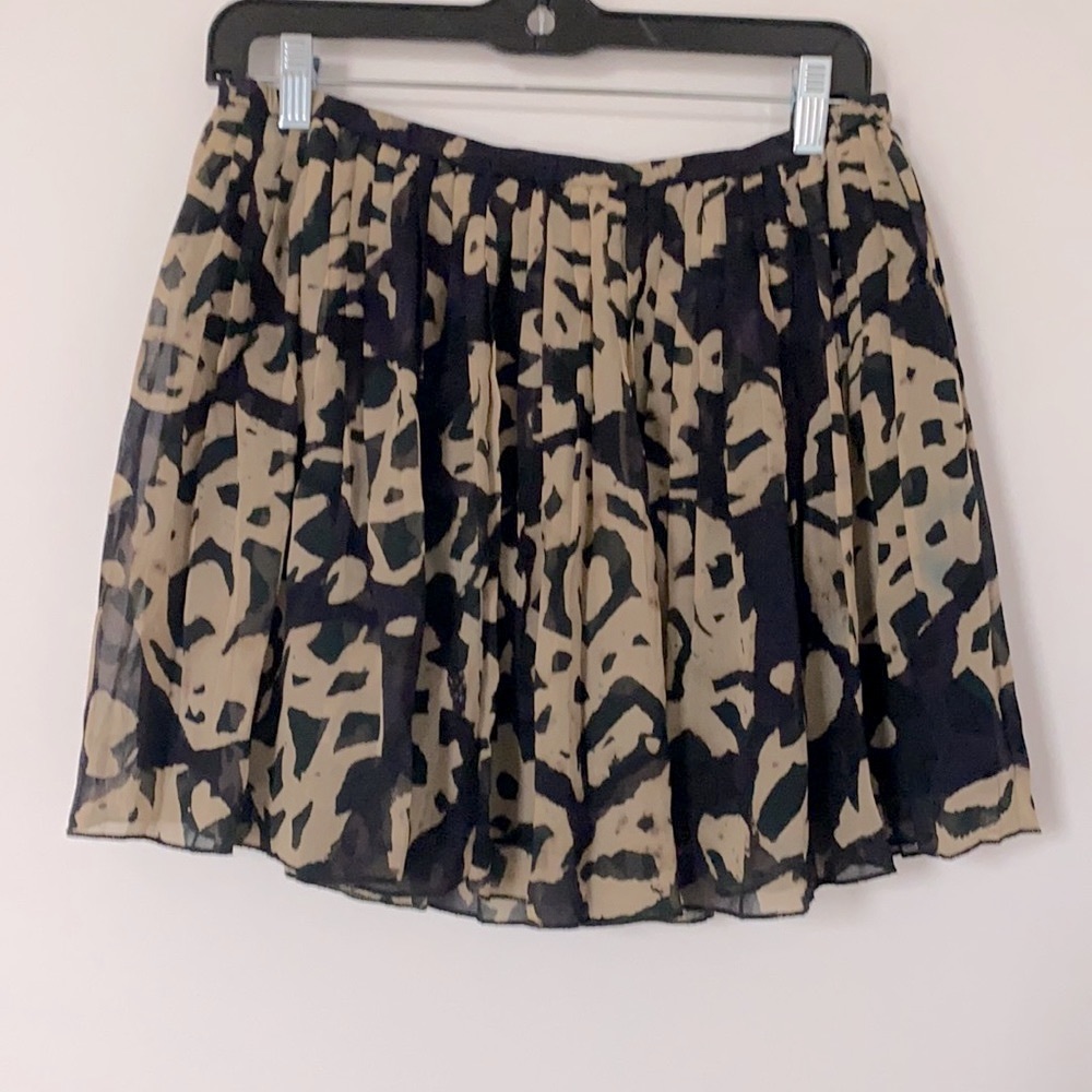Madewell Silk Pleated Print Mini skirt